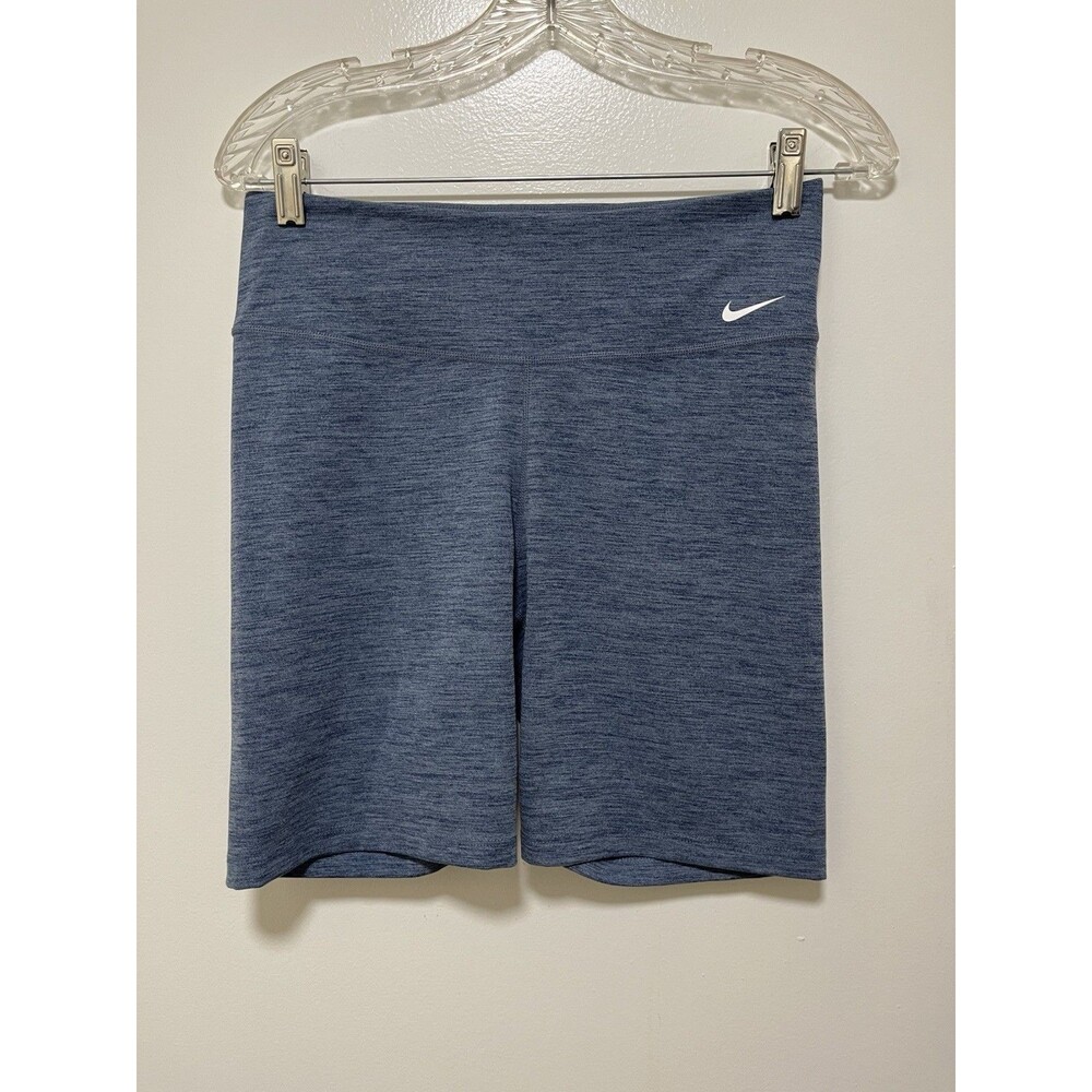 Nike Women’s Mid-Rise Bike Shorts Heathered Blue Medium